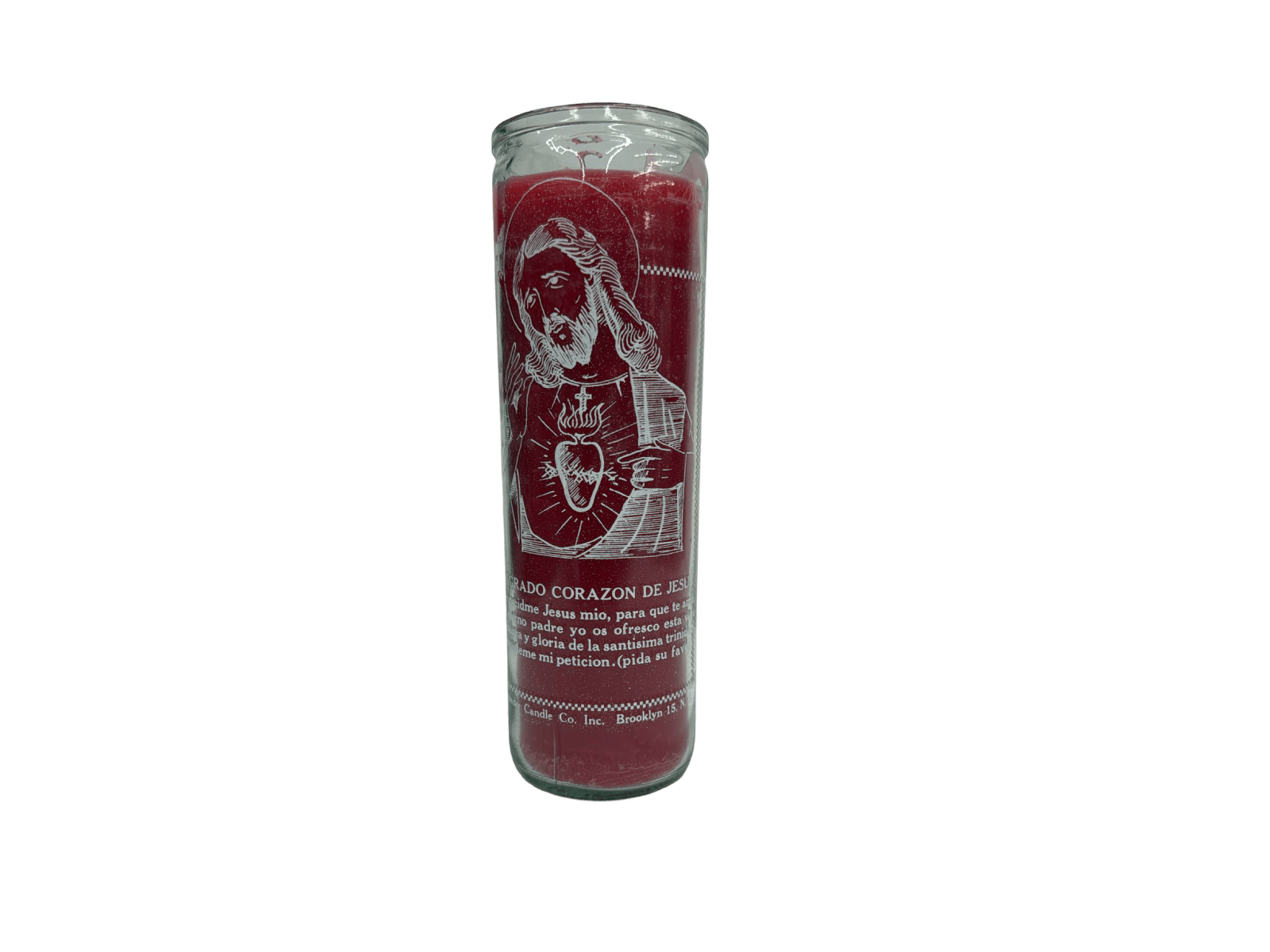 SAGRADO CORAZON DE JESUS RED CANDLE