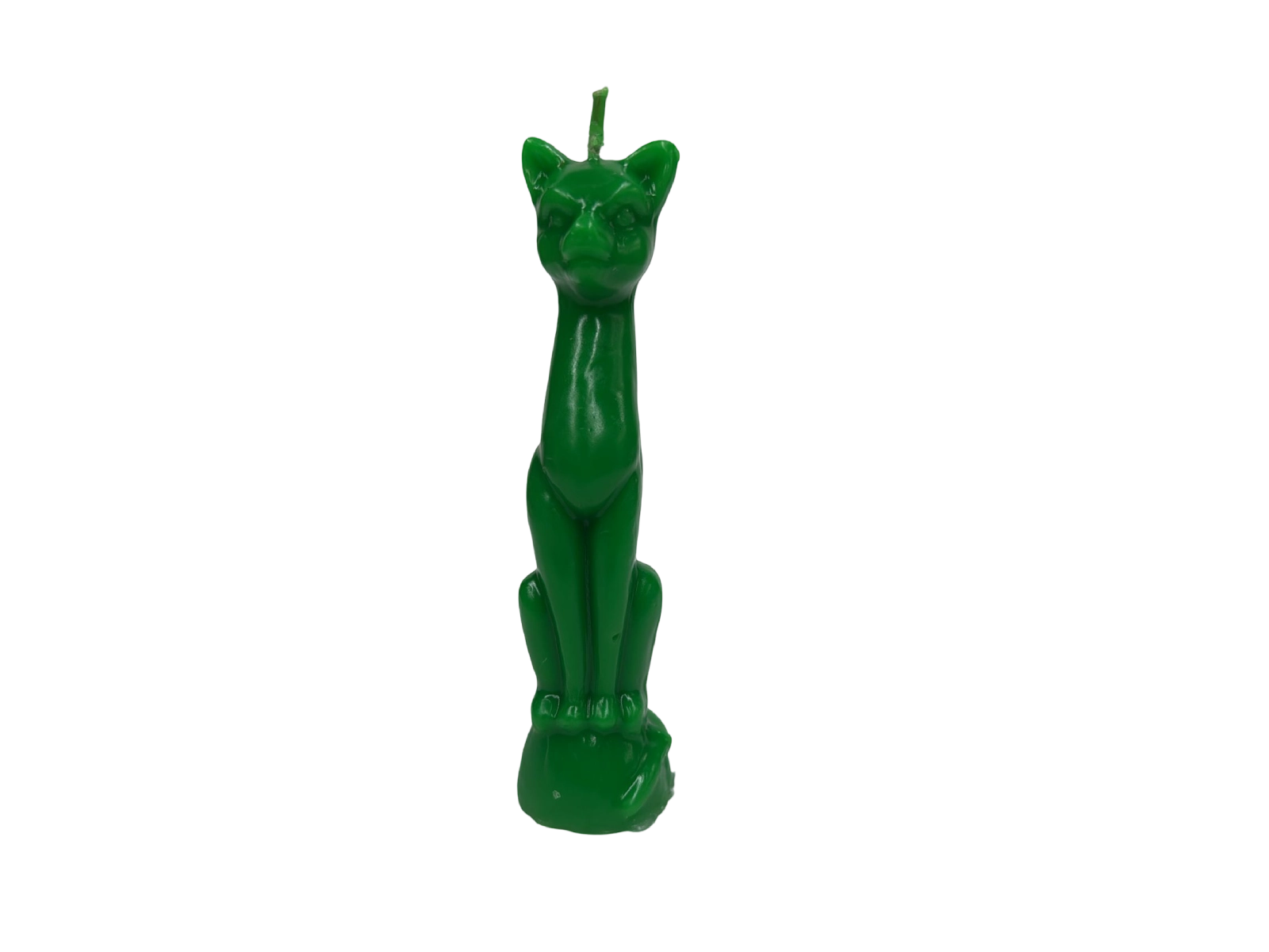 Green Cat Image candle