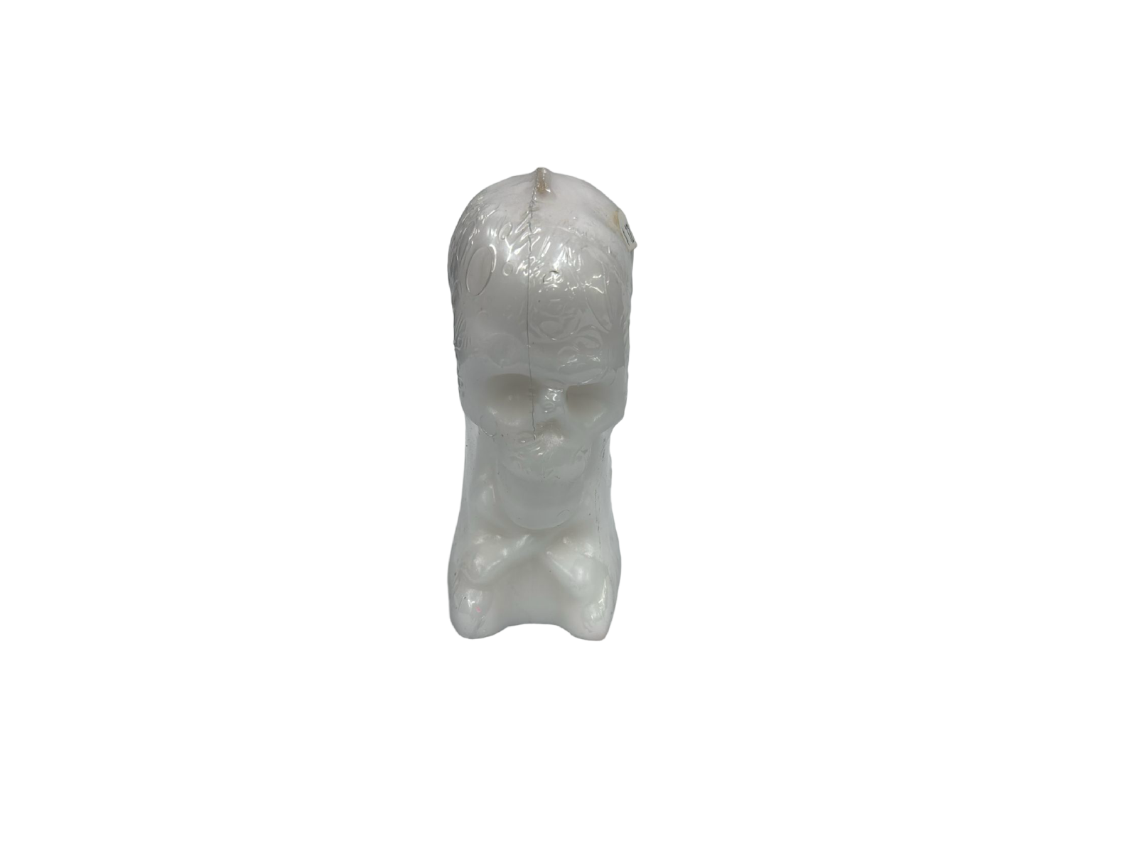 White Skeleton Image Candle